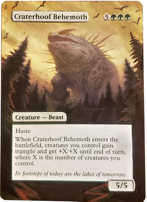 Craterhoof Behemoth Full Art Altered MTG Etsy