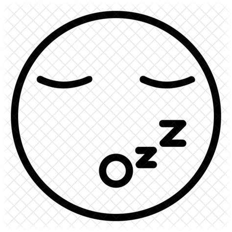 Sleep Emoji Icon Download In Line Style