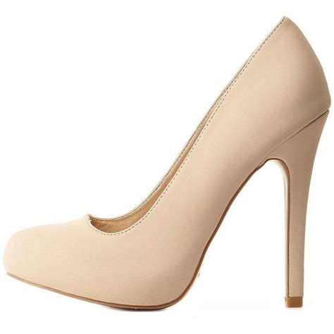 Charlotte Russe Nude Round Toe Mini Platform Pumps By Charlotte Russe Liked On Polyvore
