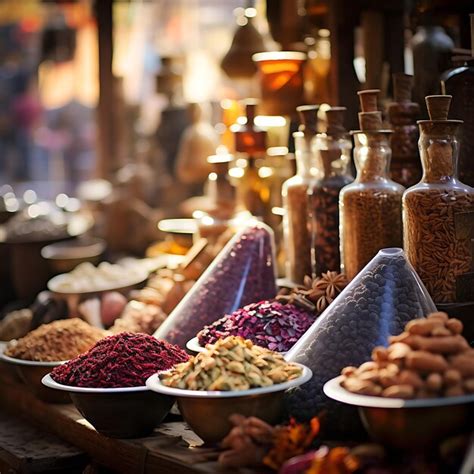 Premium AI Image | Aromatic Souks Capture the vibrant atmosphere of ...