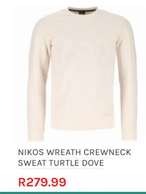 Nikos Wreath Crewneck Sweat Turtle Dove Offer At Skipper Bar