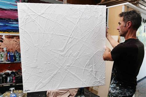 White Lines 120cm x 120cm TEXTURED White Abstract Painting (SOLD)