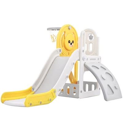 4 In 1 Toddler Climber And Slide Set, Kids Playground Freestanding ...