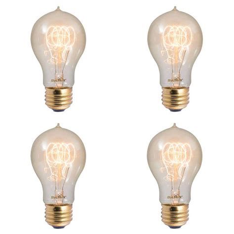 Bulbrite 25 Watt A19 Amber Light Medium Base E26 Dimmable Antique