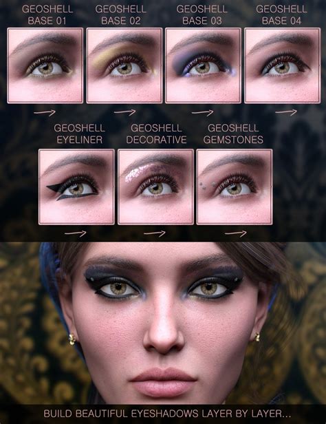 Nude Metallics Eyeshadow Builder Genesis 8 Females Merchant Resource Daz 3D