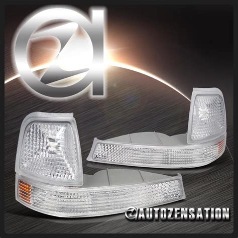 Find 98 00 Ford Ranger Euro Chrome Clear Bumper Corner Signal Lights