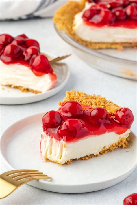 No Bake Cherry Pie With Graham Cracker Crust