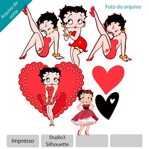 Arquivo Topo De Bolo Betty Boop Para Silhouette Produtos Elo