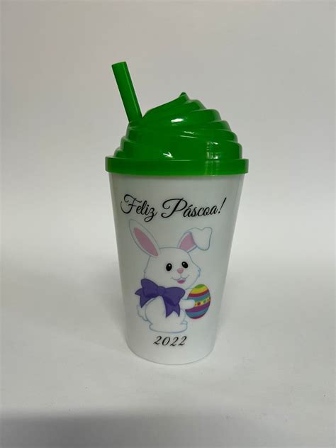 Copo Twister 500ml Chantilly Personalizado Feliz Páscoa Elo7