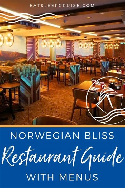 Norwegian Bliss Restaurant Guide With Menus 2022