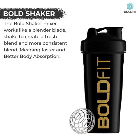 Boldfit Bold Gym Shaker Bottle Ml Shaker Bottles For Protein Shake