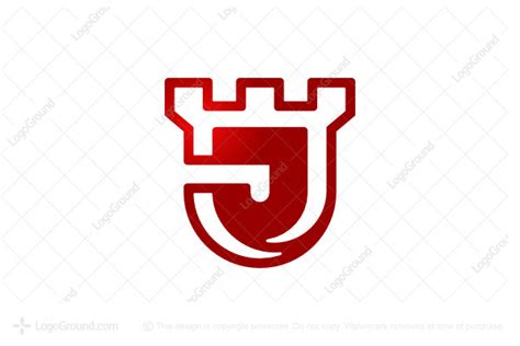 Letter J Castle Logo