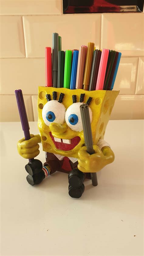 Imprimible En D Bob Esponja Lapicero Hecho Con Et Cults