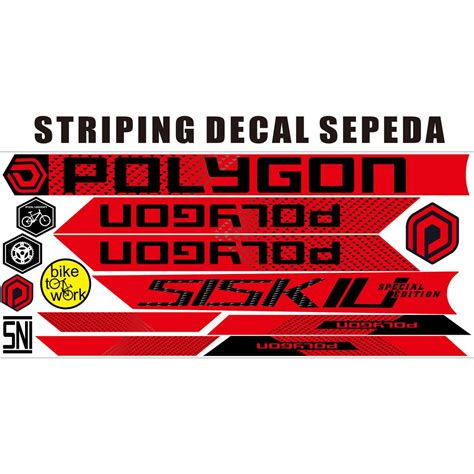 Jual Polet Lis Decal Motif Polet Lis Decal Striping Polygon Sepeda Art