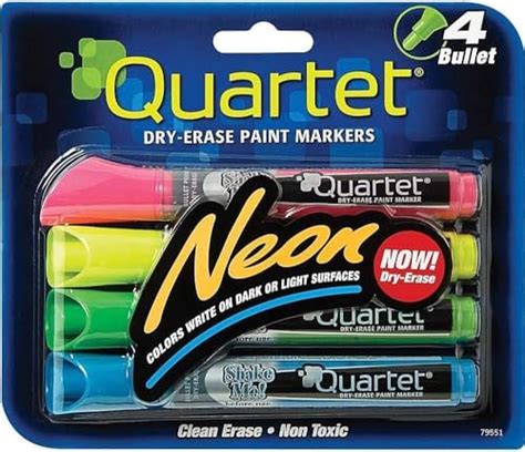 Amazon.com : Quartet Glass Whiteboard Markers, Dry Erase Markers, Neon ...