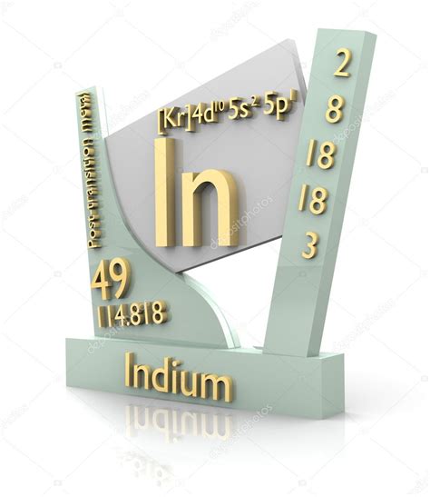 Indium form Periodic Table of Elements - V2 — Stock Photo © fambros ...