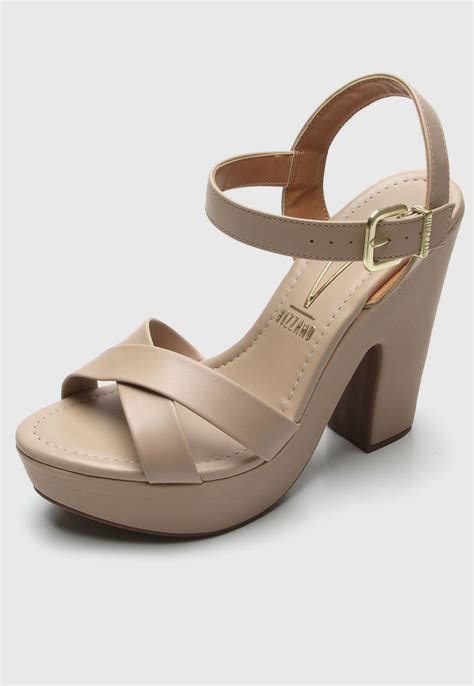 Sandália Vizzano Tiras Nude Compre Agora Dafiti Brasil