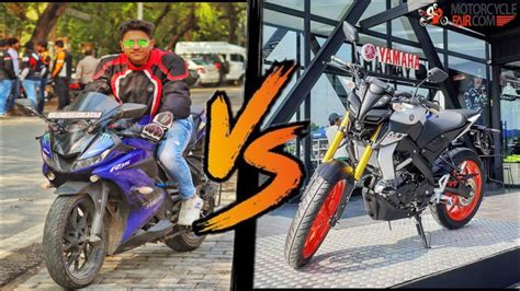 Yamaha Mt Vs Yamaha R V Bs Youtube