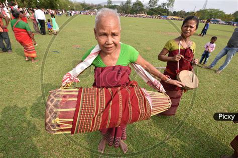 Image Of Assam Tribal People Celebrating Suwori Festival With Bihu