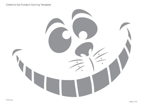 Cheshire Cat 22 Disney Pumpkin Stencils You Can Print For Free