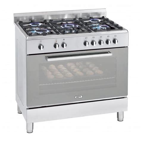 Hobs Stoves Ovens DEFY 5 BURNER MULTIFUNCTION GAS ELECTRIC STOVE