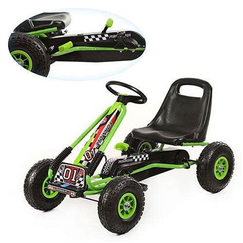 Детский карт педальный Bambi САЛАТОВЫЙ велокарт веломобиль с педалями ...