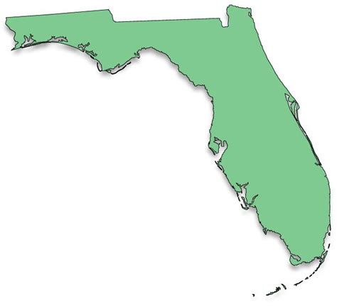 State Of Florida Map Outline - Floris Anestassia