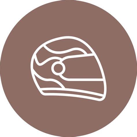 Ilustración Del Icono Vectorial Del Casco De Carreras Del Conjunto De