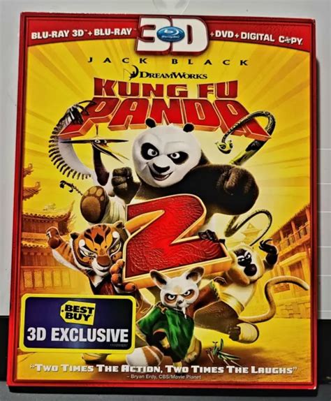 Kung Fu Panda 2 3d Blu Ray Dvd Digital 3 Discos Set Con Slip