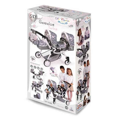 Carrozzina Per Bambole Gemellare Pieghevole Sky Decuevas Toys