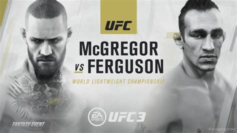 Ufc 3 Gameplay Conor Mcgregor Vs Tony Ferguson Xbox One X Youtube