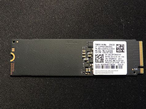 SSD 256GB Samsung PM 991 MZ VLQ2560 M 2 2280 NVMe PCIe Gen 3 X4