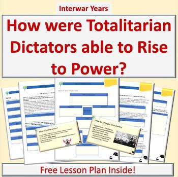 Rise Of Totalitarianism Lesson Plan Interwar Years Dbq Notes