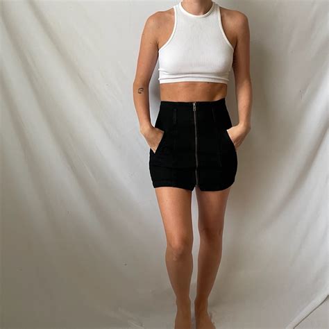 Lf Carmar Zipper Mini Denim Skirt Gem