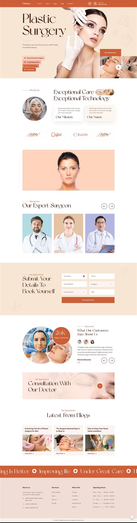 Plastic Surgery Website Design for Plastic Surgeon :: Behance
