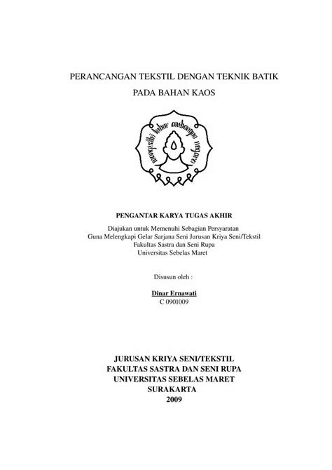 Pdf Perancangan Tekstil Dengan Teknik Batik Pada …eprints Uns Ac Id