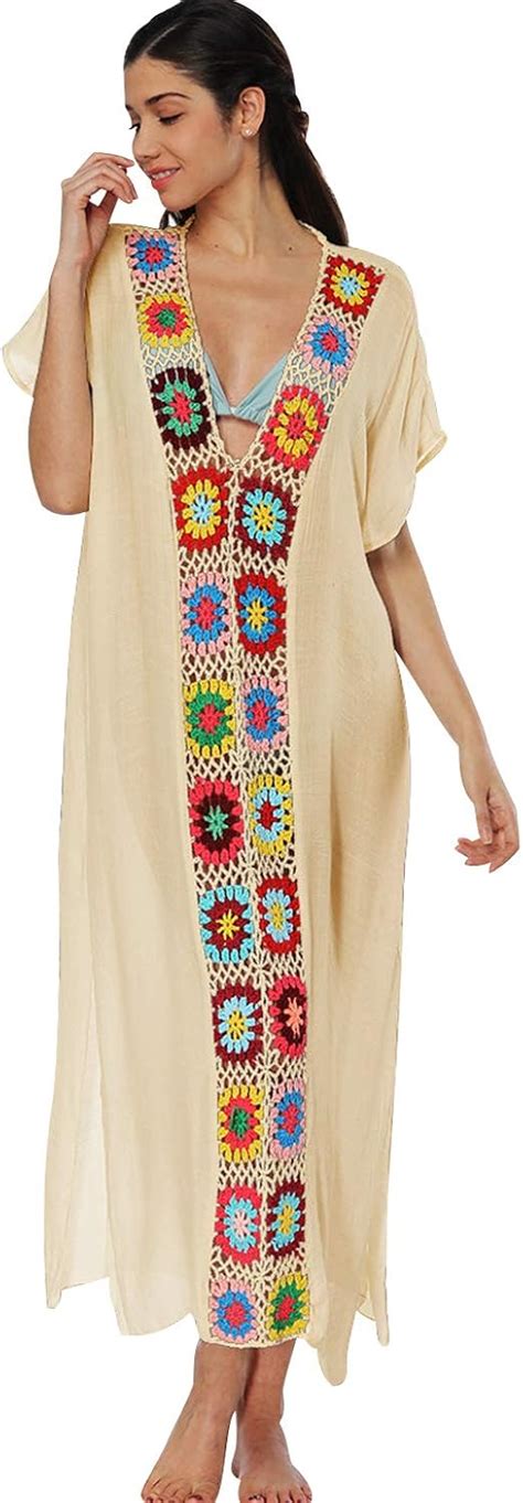 Strandkleider Lang Damen Lange Strandkleid Kaftan Tunika Gro E Gr En