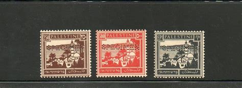 Israel Palestine Sg S Pictorials Set Of Specimen Overprint