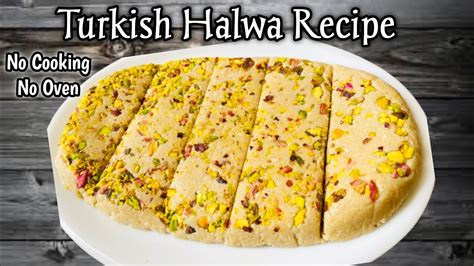 Turkish Halwa Recipe Tahini Halva Traditional Tahini Halva YouTube