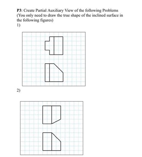 Solved P3 Create Partial Auxiliary View Of The Following