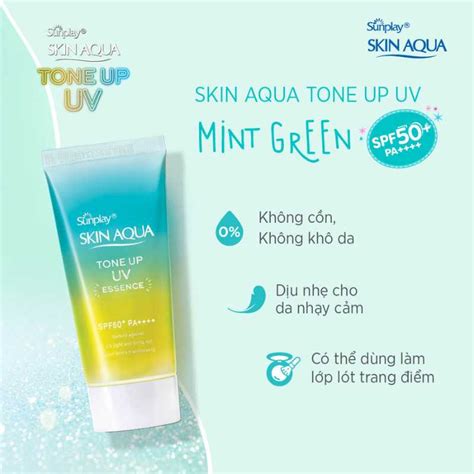 Kem Ch Ng N Ng N Ng T Ng Skin Aqua Tone Up Mint Green Vcj Store