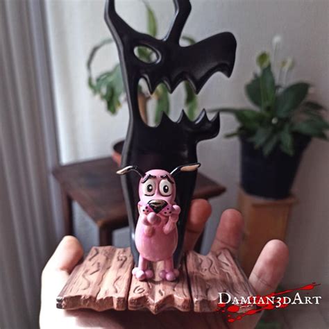 My take on Courage the Cowardly Dog, scary cartoon from my childhood xD : r/3dprint