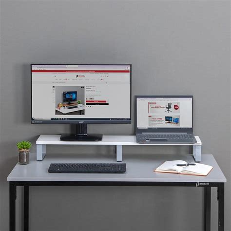 Dual Monitor Riser Stand with Aries Lapdesk – InvisibleBed.com