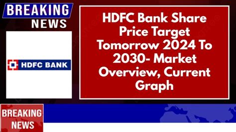 HDFC Bank Share Price Target Tomorrow 2024 To 2030 Market Overview