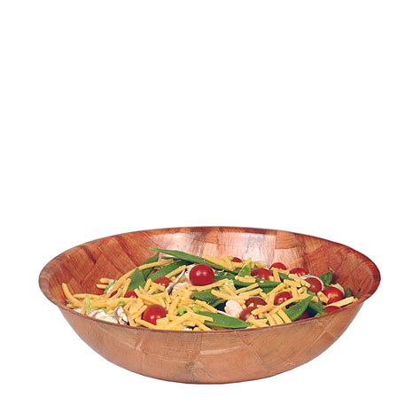 WOVEN WOOD SALAD BOWL LARGE - Core Catering