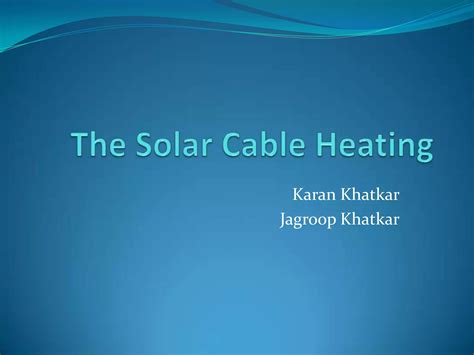 The solar heating project | PPT