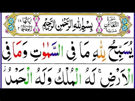 064 Surah At Taghabun Full Surah Taghabun Panipati Voice By Hafiz Muzzammil