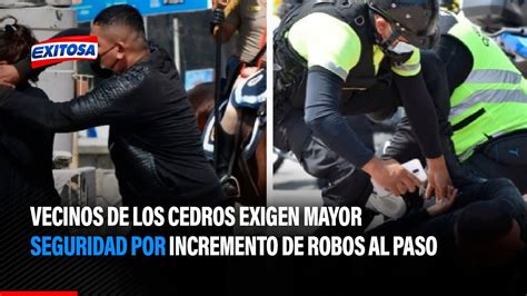 Vecinos De Los Cedros Exigen Mayor Seguridad Por Incremento De Robos