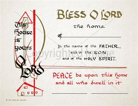 Home Blessing Certificate - “This House of Yours O Lord” - Renovar Designs