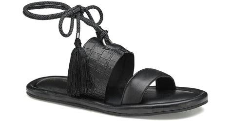 Johnston Murphy Zoey Leather Sandal In Black Lyst